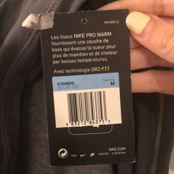 Nike Dri-Fit Grey Quarter Zip Up - Picture 4 of 4